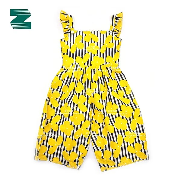 Koton trikote flounced espageti san manch enprime jumpsuit